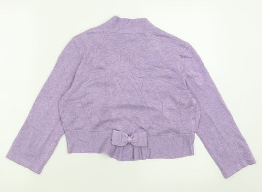 CC Womens Purple V-Neck  Viscose Cardigan Jumper Size M