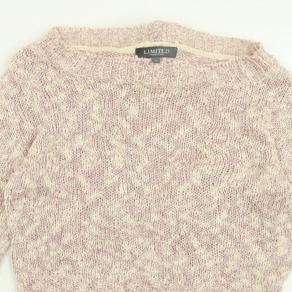 Marks and Spencer Womens Pink Crew Neck  Cotton Pullover Jumper Size M