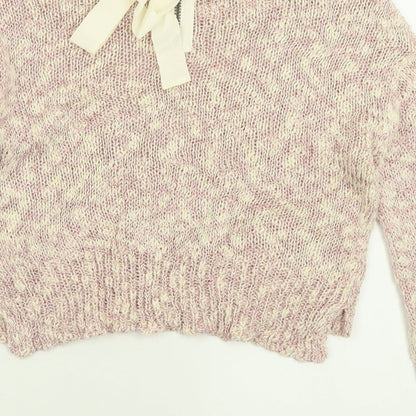 Marks and Spencer Womens Pink Crew Neck  Cotton Pullover Jumper Size M