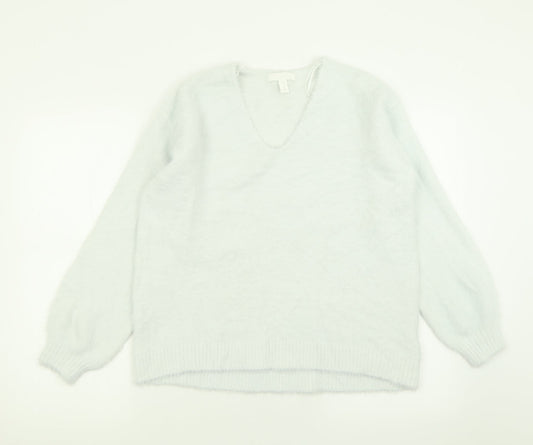 Womens UK Size M H&M Blue Pullover Jumper