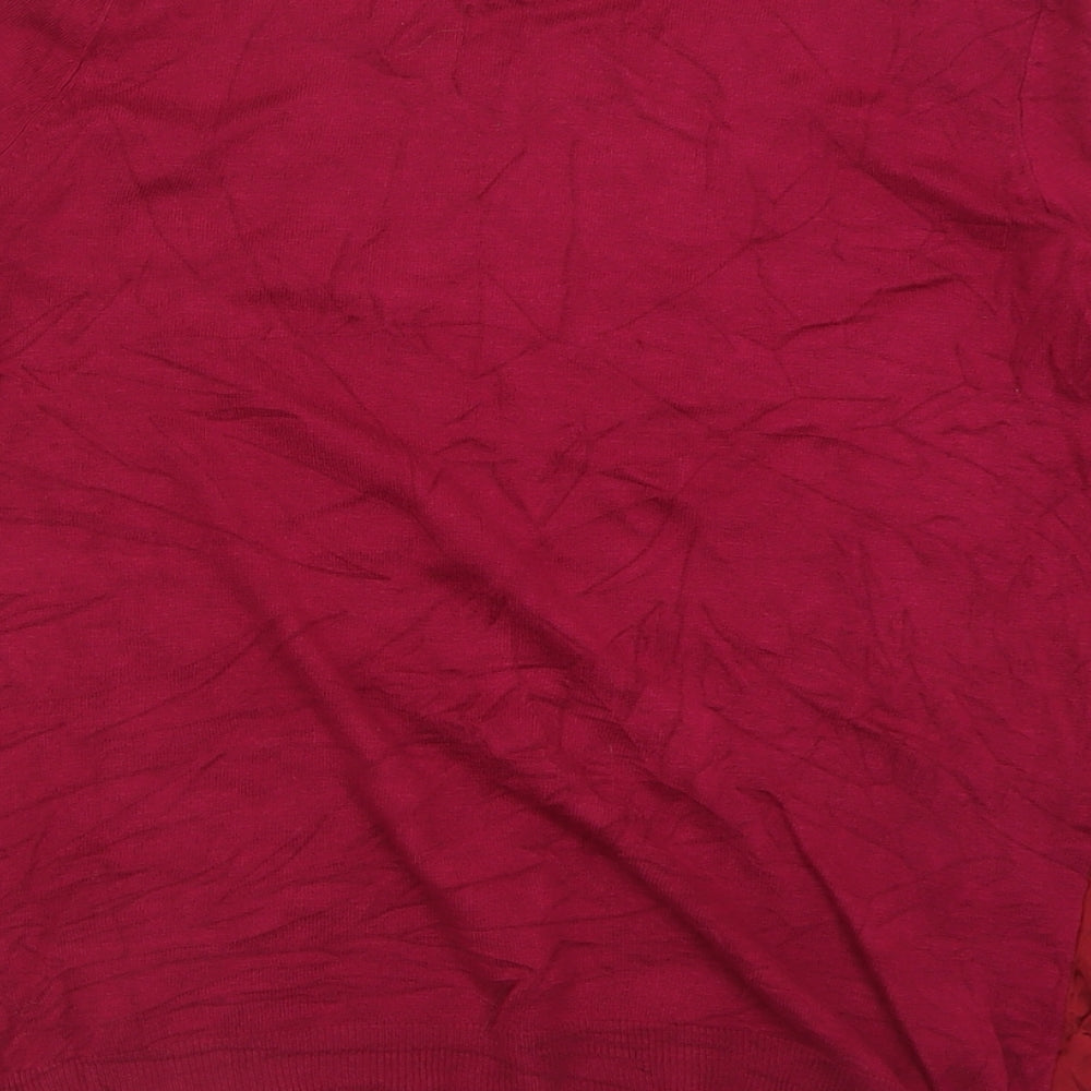 TU Womens Pink Crew Neck  Viscose Pullover Jumper Size 12
