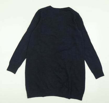 Womens UK Size 6 Marks and Spencer Blue Tunic Jumper
