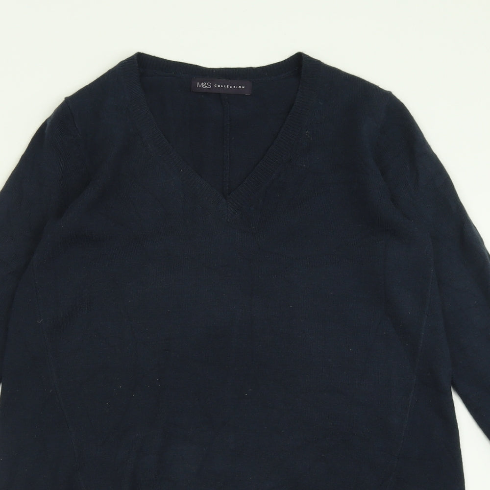 Womens UK Size 6 Marks and Spencer Blue Tunic Jumper