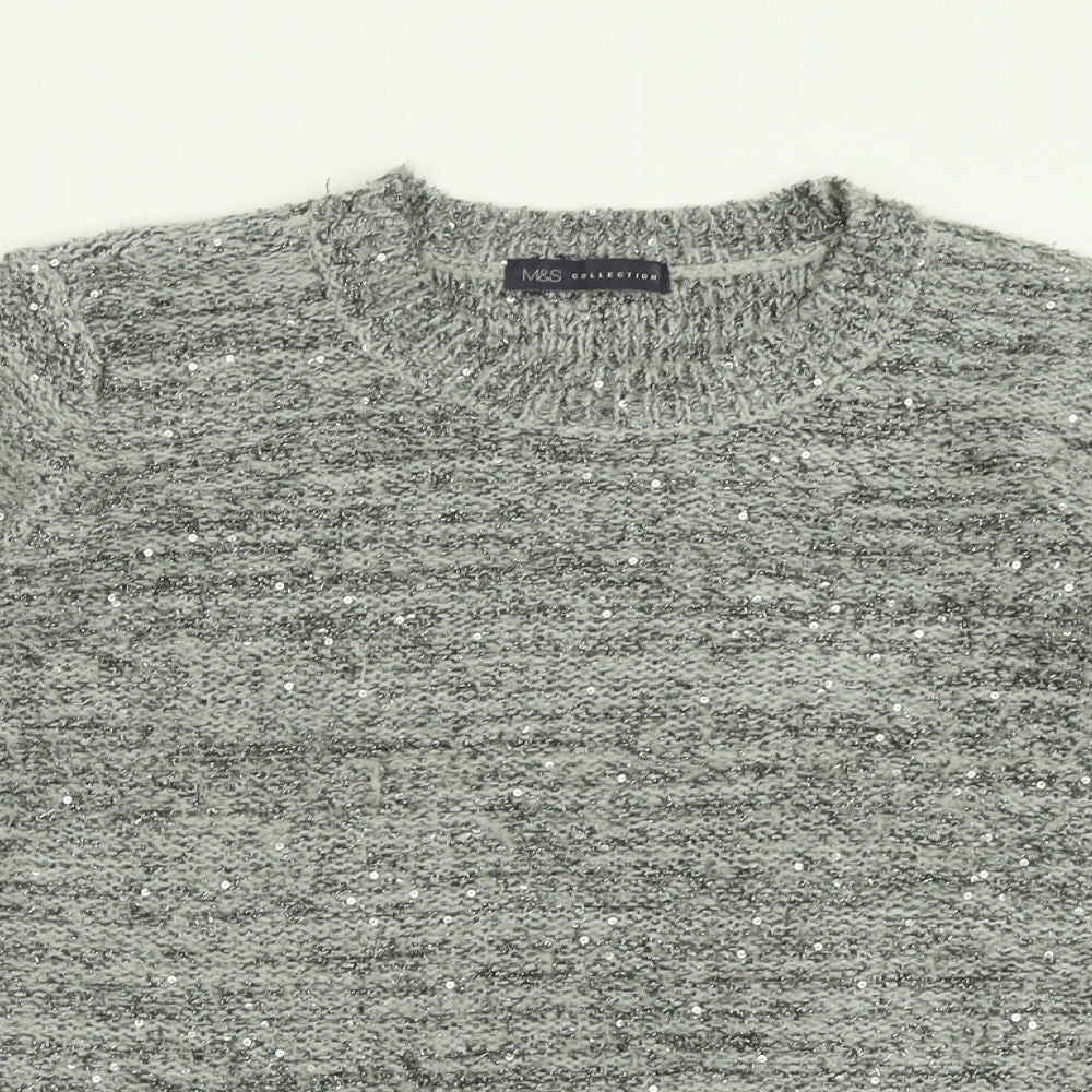 Womens UK Size 14 Marks and Spencer Grey Pullover Jumper