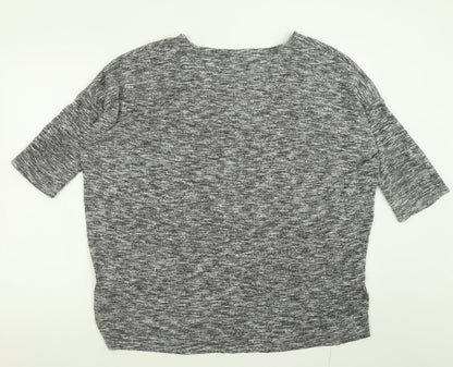 Womens UK Size L New Look Grey Basic T-Shirt