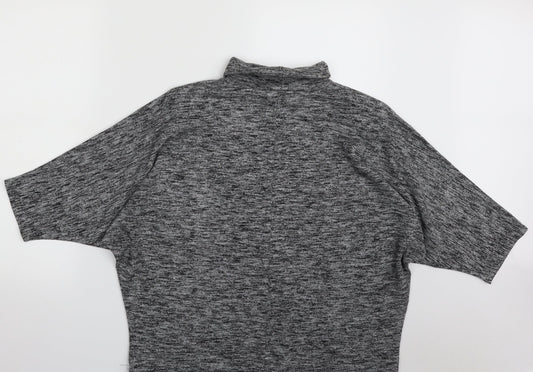 Etam Womens Grey Roll Neck  Acrylic Pullover Jumper Size 14