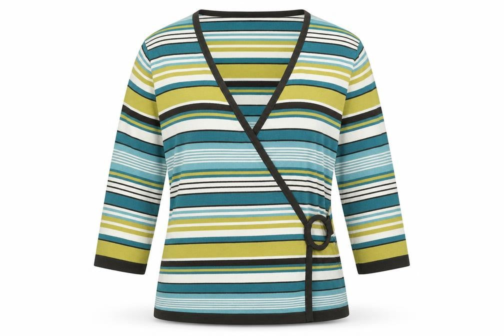 Womens UK Size 12 Alex & Co. Multicoloured Wrap Jumper
