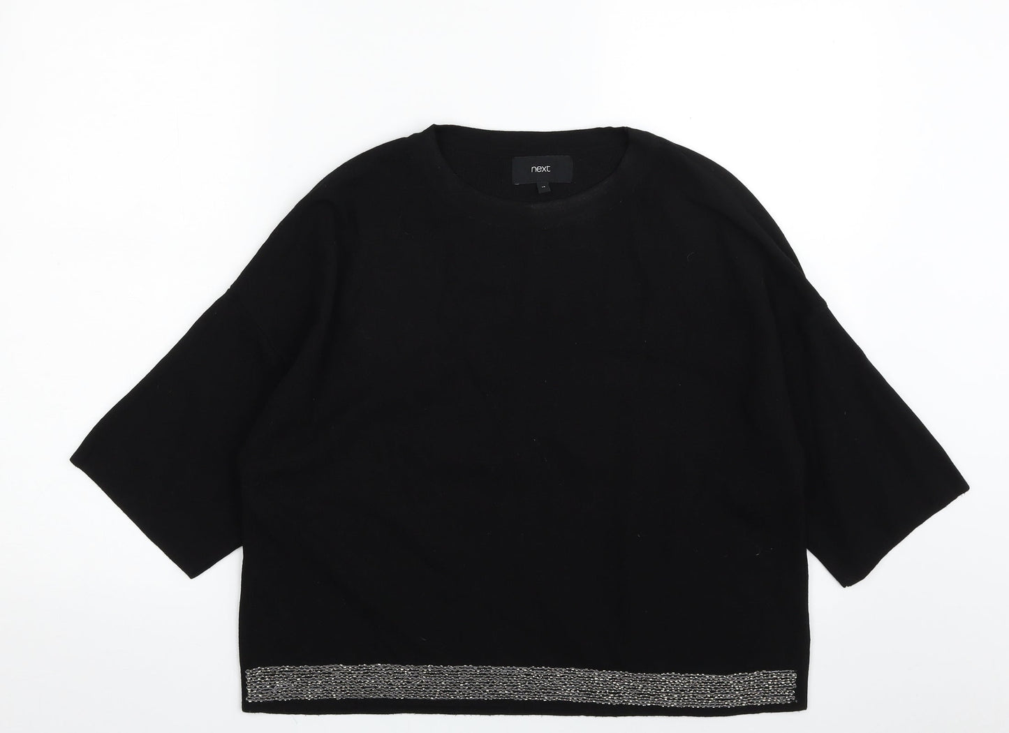Womens UK Size 14 NEXT Black Pullover Jumper