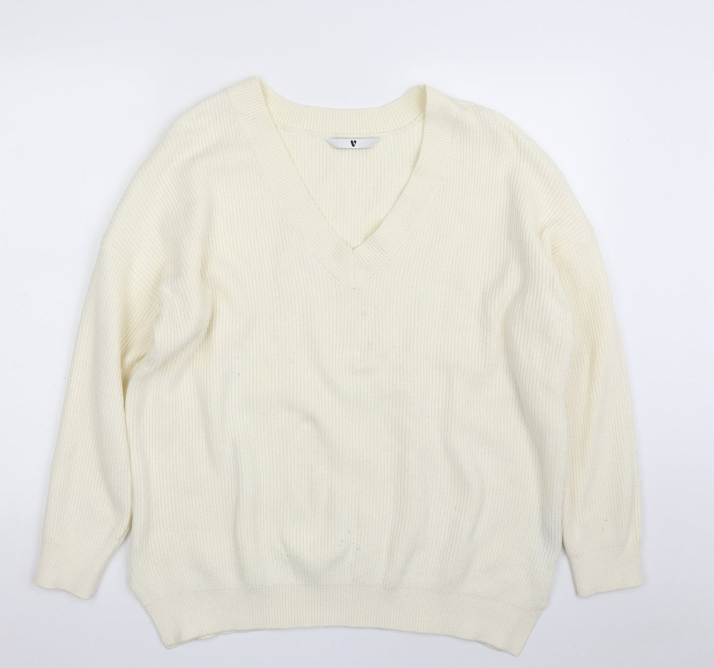 Womens UK Size 14 Very Ivory Pullover Jumper