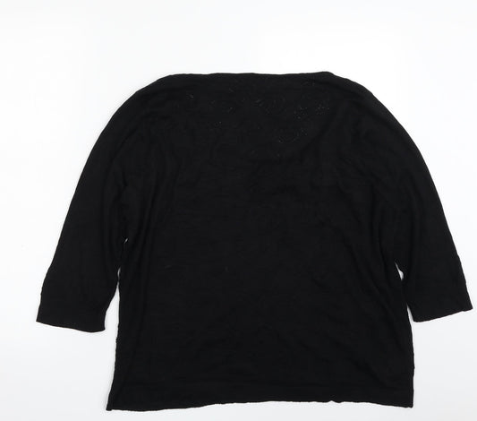 Womens UK Size 20 Per Una Black Pullover Jumper