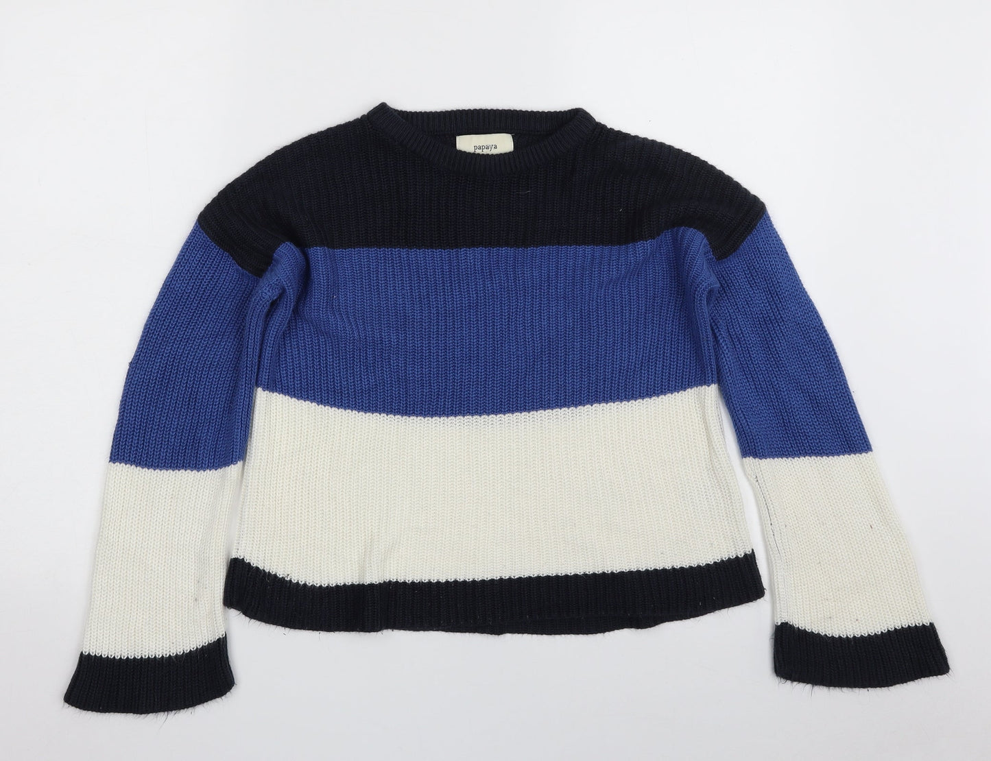 Womens UK Size M Papaya Multicoloured Pullover Jumper