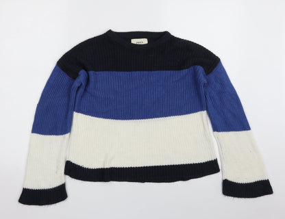 Womens UK Size M Papaya Multicoloured Pullover Jumper