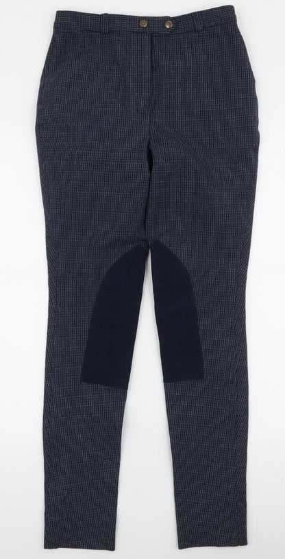 Womens UK Size 27 in Harry Hall Slim Fit  Blue Trousers