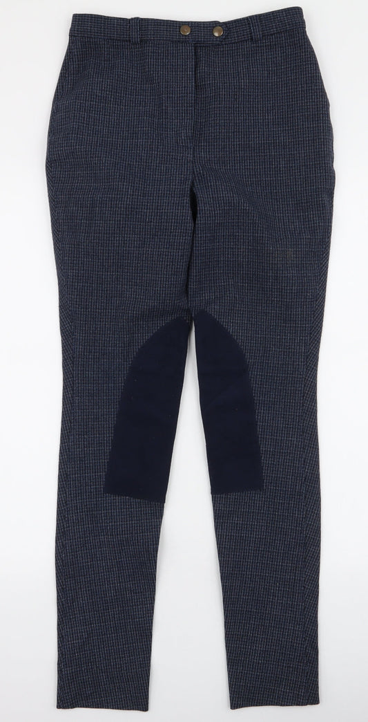 Womens UK Size 27 in Harry Hall Slim Fit  Blue Trousers