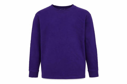 Front view of Next boys’ purple 100% cotton pullover sweatshirt, size 10, years pullover