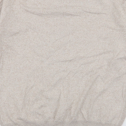 Burton Mens Beige Round Neck  Polyester Pullover Jumper Size S