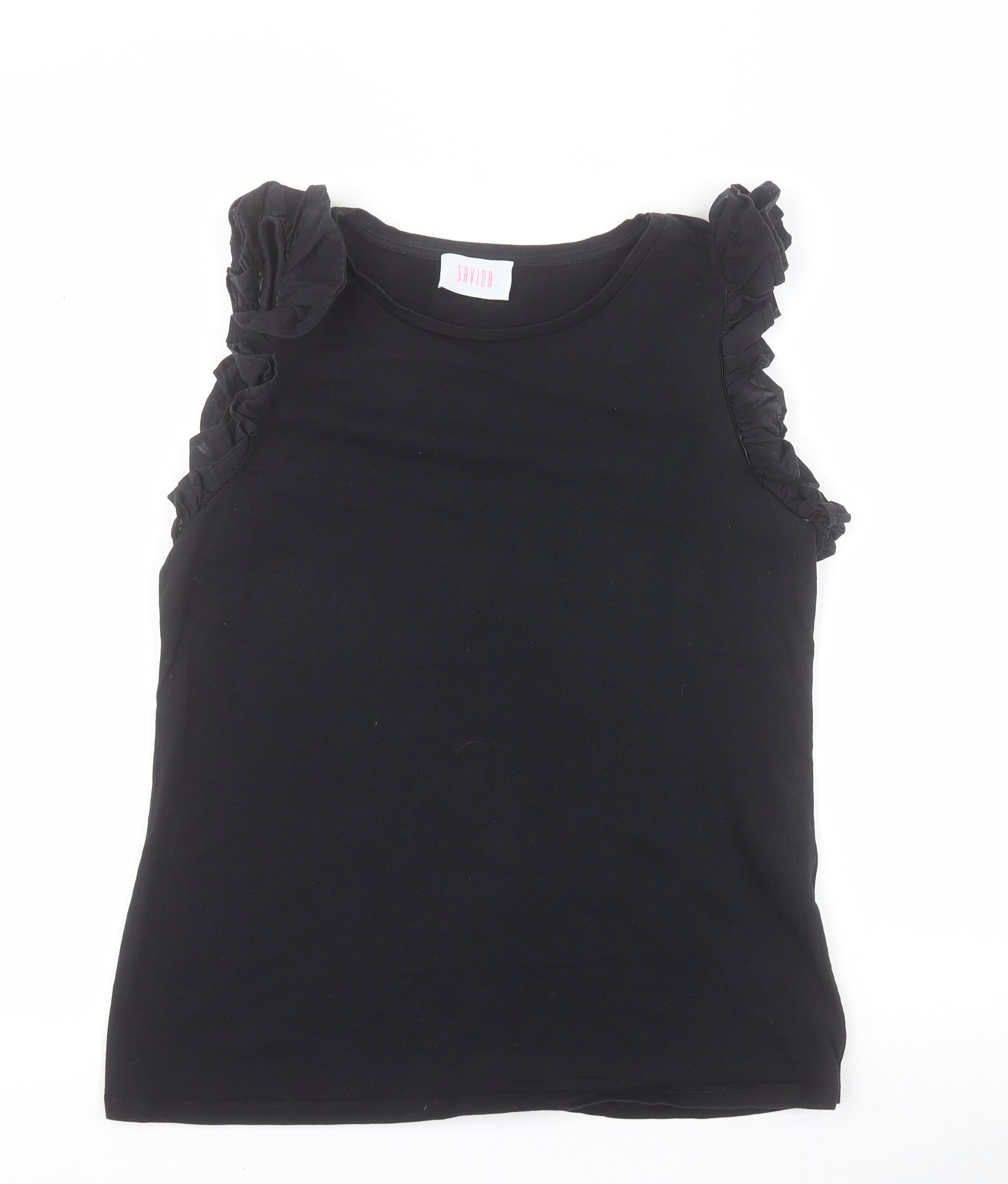 Womens UK Size S Savida Black Basic Tank