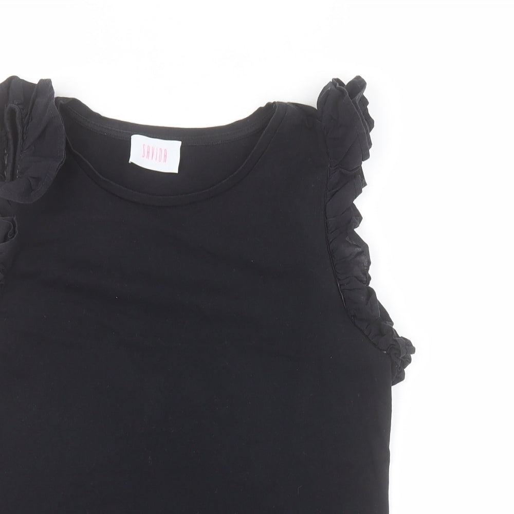Womens UK Size S Savida Black Basic Tank