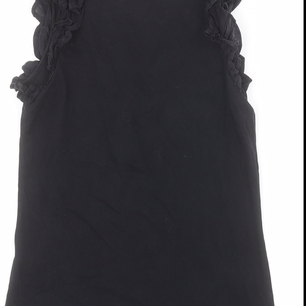 Womens UK Size S Savida Black Basic Tank