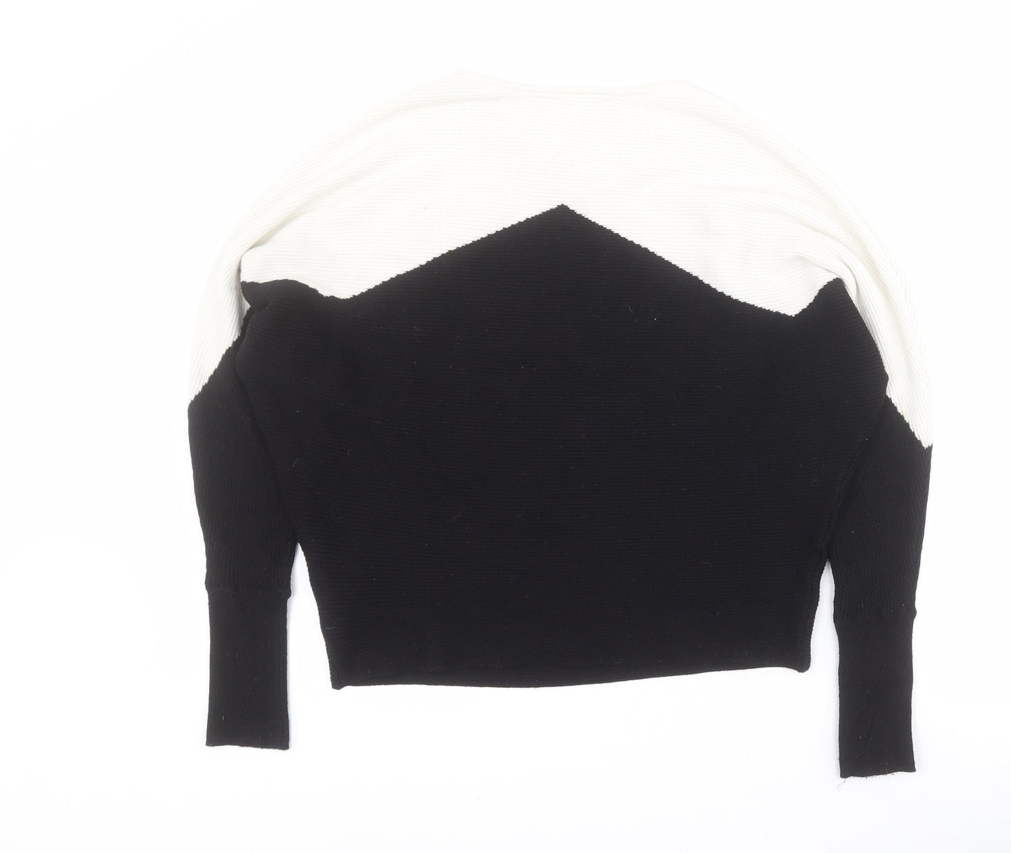 Primark Womens Black Round Neck  Viscose Pullover Jumper Size S