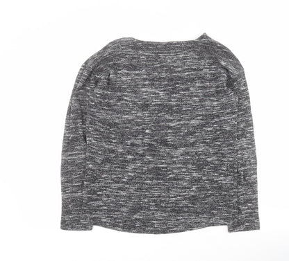 Aniston Womens Grey Round Neck  Viscose Pullover Jumper Size 10   - Moments