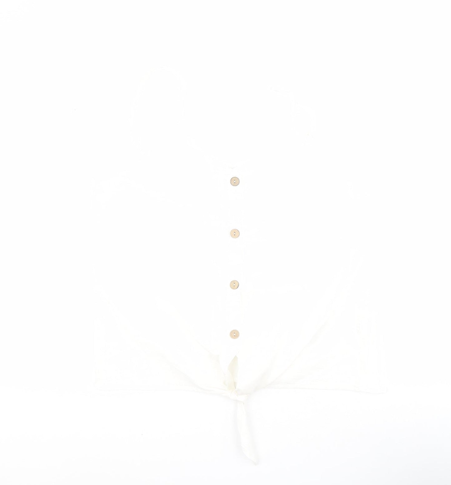 SheIn Womens White  100% Cotton Camisole Tank Size L V-Neck