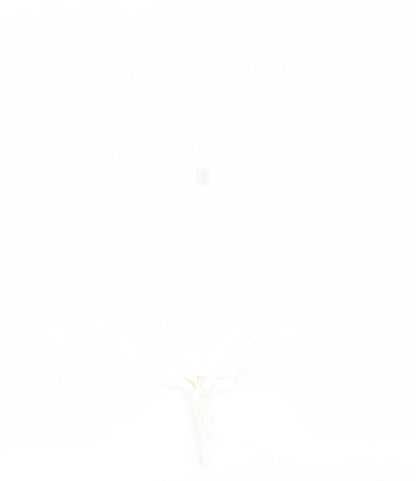 SheIn Womens White  100% Cotton Camisole Tank Size L V-Neck