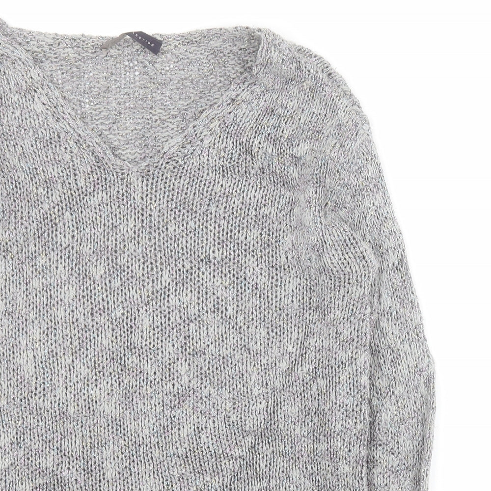 Womens UK Size 8 Marks and Spencer Grey Pullover Jumper