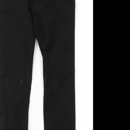 New Look Womens Black  Cotton Skinny Jeans Size 30 in L30 in Regular Button