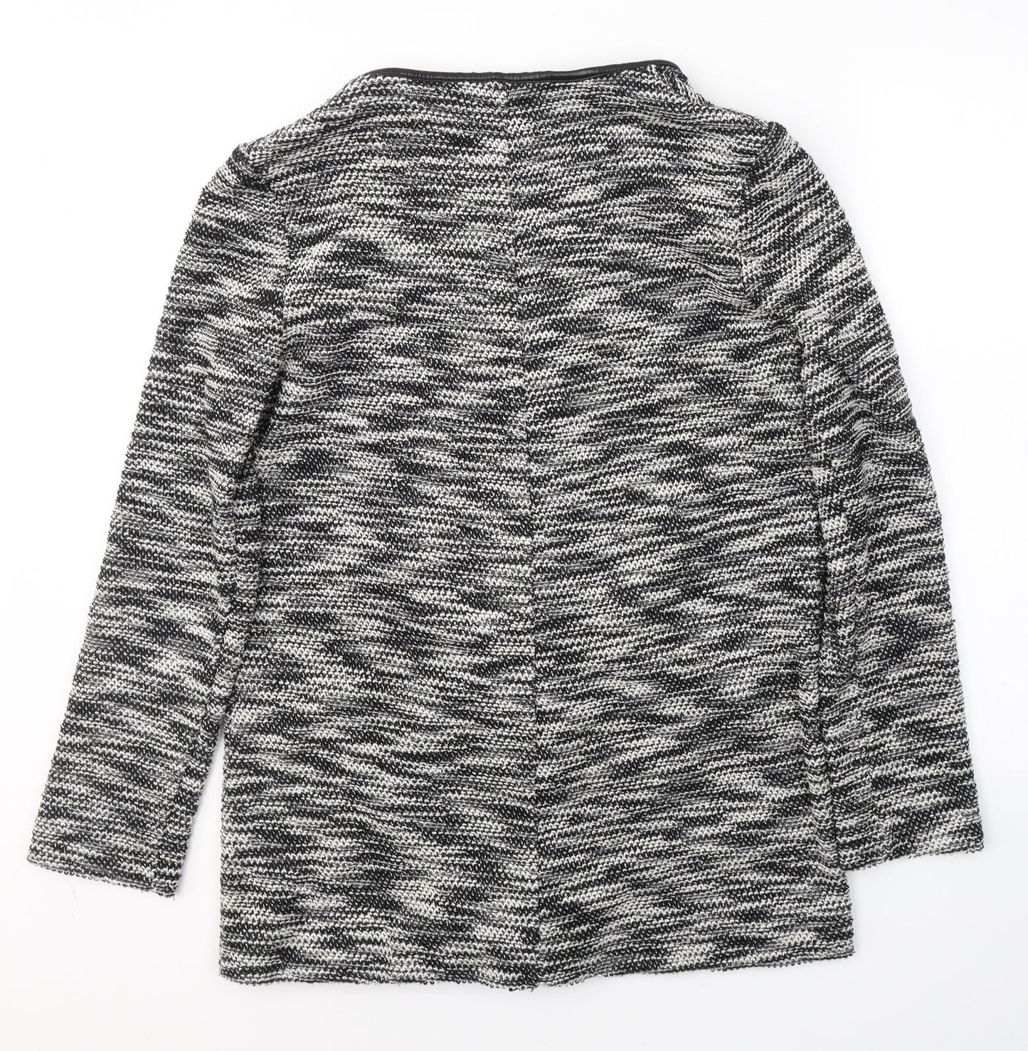 George Womens Beige V-Neck Herringbone Polyester Cardigan Jumper Size 12