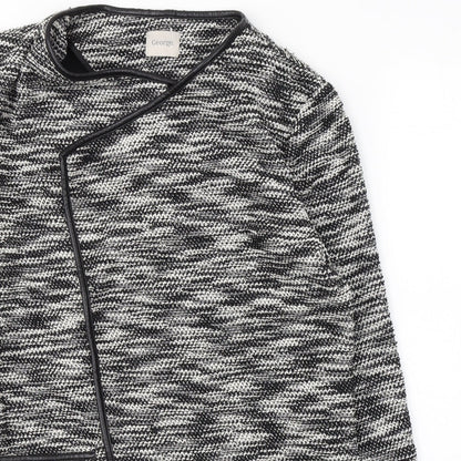 George Womens Beige V-Neck Herringbone Polyester Cardigan Jumper Size 12