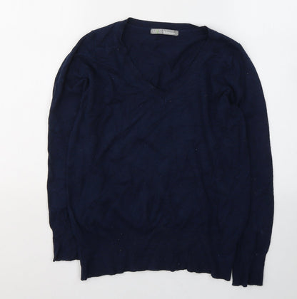 Womens UK Size 12 Marks and Spencer Blue Jersey T-Shirt