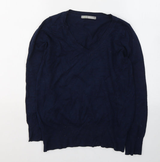 Womens UK Size 12 Marks and Spencer Blue Jersey T-Shirt