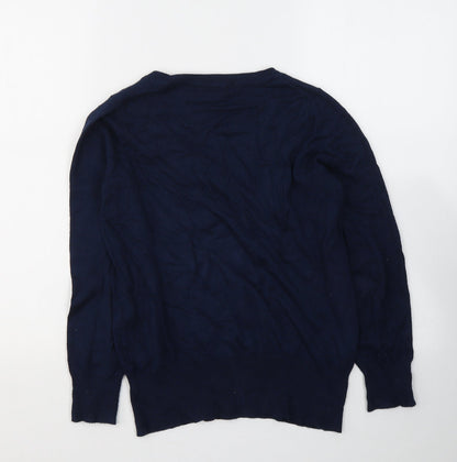 Womens UK Size 12 Marks and Spencer Blue Jersey T-Shirt