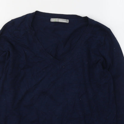 Womens UK Size 12 Marks and Spencer Blue Jersey T-Shirt