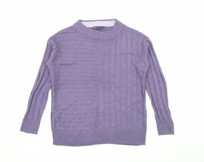 Womens UK Size XS Marks and Spencer Purple Pullover Jumper
