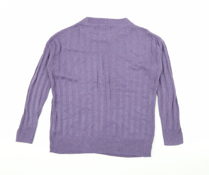 Womens UK Size XS Marks and Spencer Purple Pullover Jumper