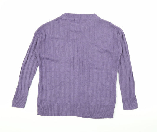 Womens UK Size XS Marks and Spencer Purple Pullover Jumper
