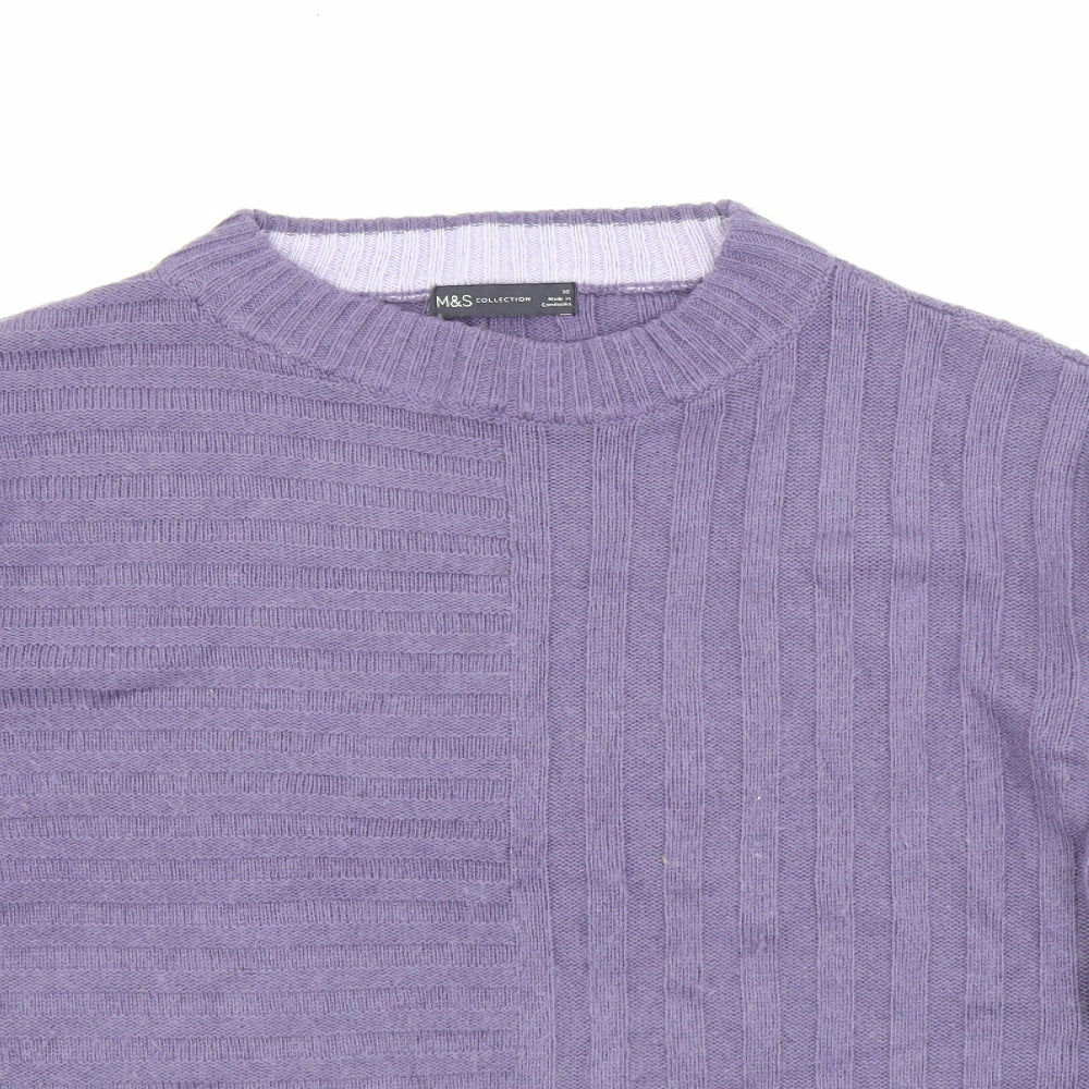 Womens UK Size XS Marks and Spencer Purple Pullover Jumper