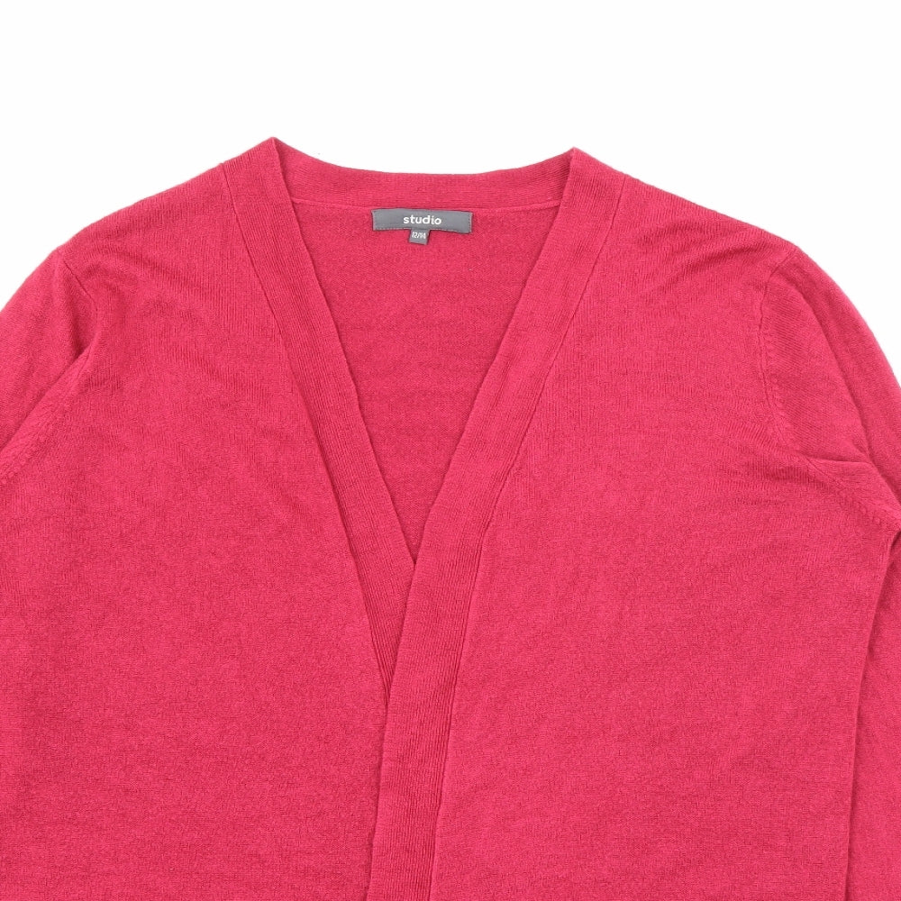 Womens UK Size 12 Studio Pink Cardigan Jumper