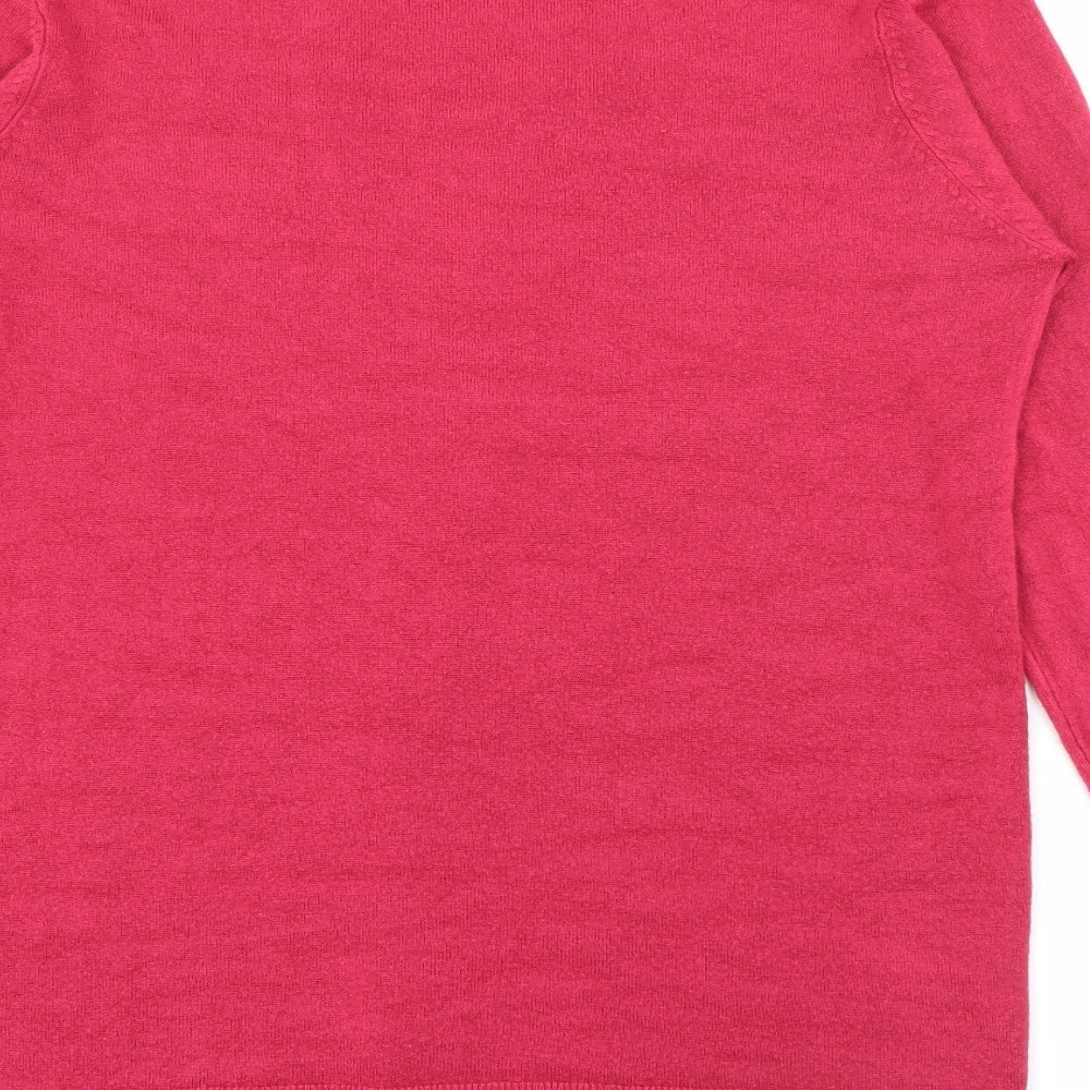 Womens UK Size 12 Studio Pink Cardigan Jumper