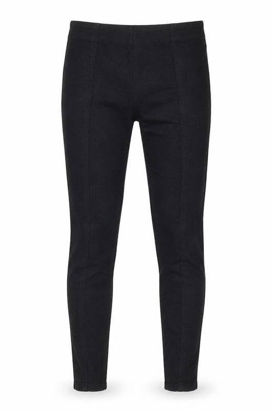 Front view of F&F women’s black cotton jegging jeans, size UK 8, 28-inch leg regular