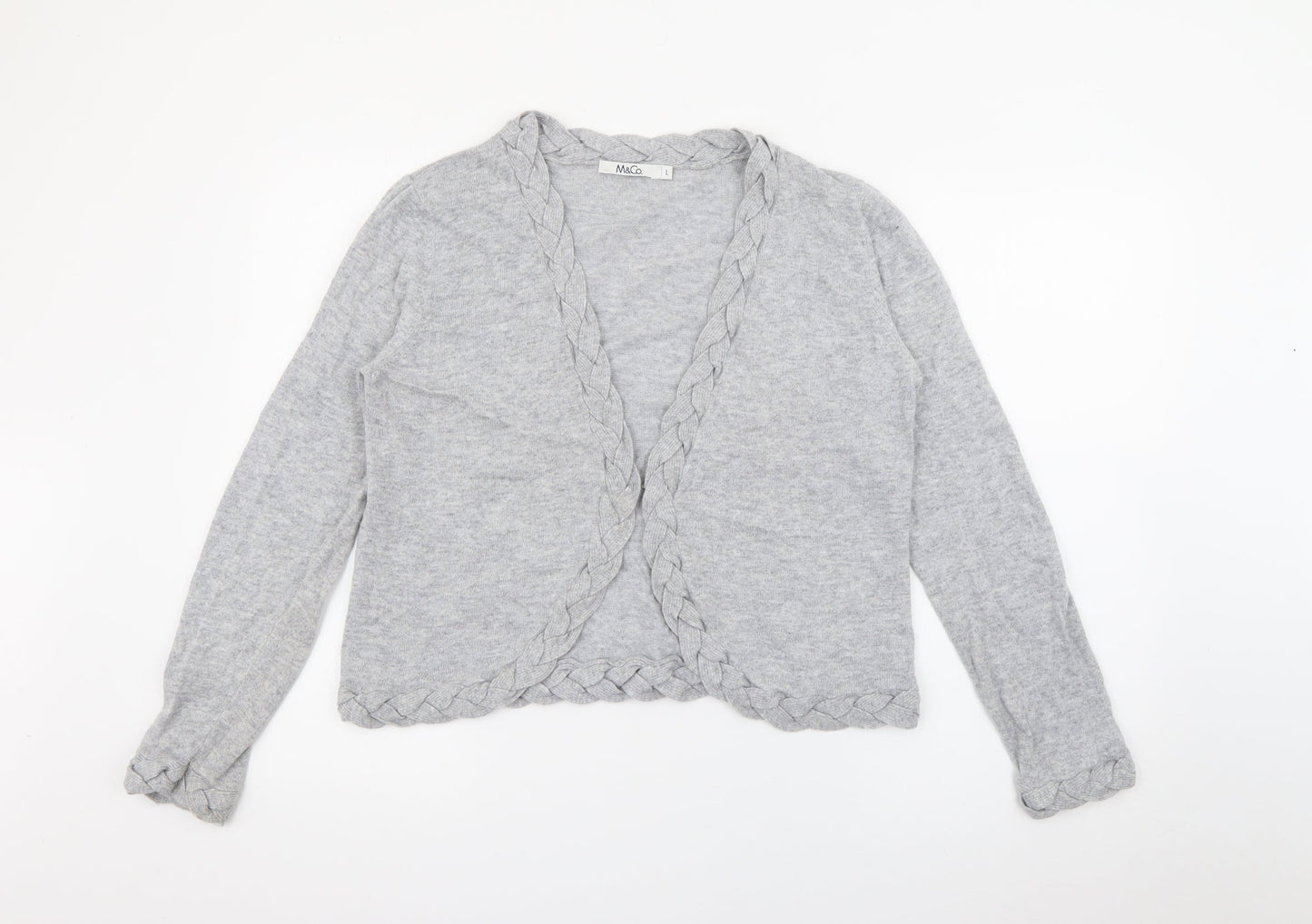 Womens UK Size L M&Co Grey Cardigan Jumper