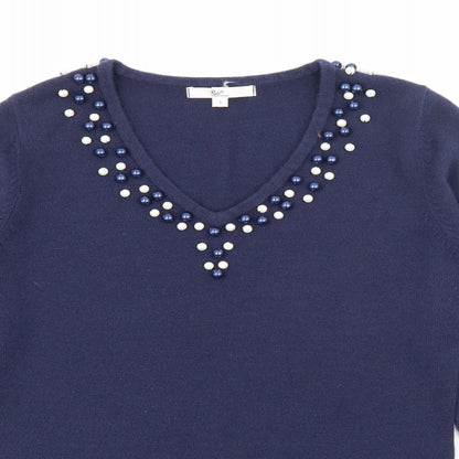 Womens UK Size S Klass Blue Pullover Jumper