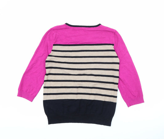 Womens UK Size 14 M&Co Pink Pullover Jumper