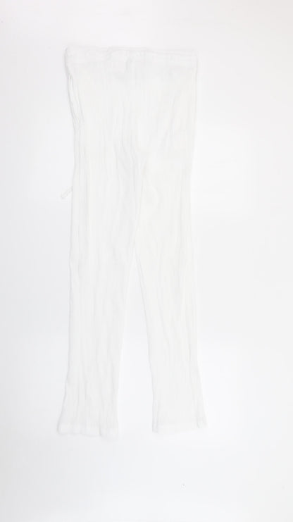 Womens UK Size 12 Damart Regular Fit  White Trousers