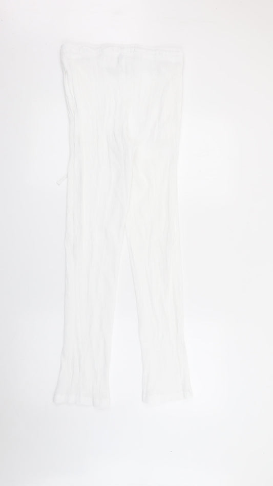Womens UK Size 12 Damart Regular Fit  White Trousers