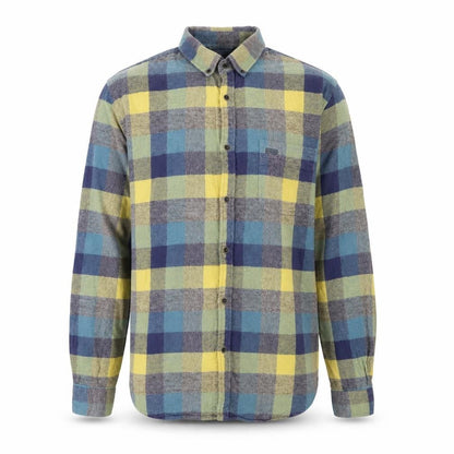 Mens UK Size S Garment Makers Blue  Button-Up Long Sleeve Casual Shirt