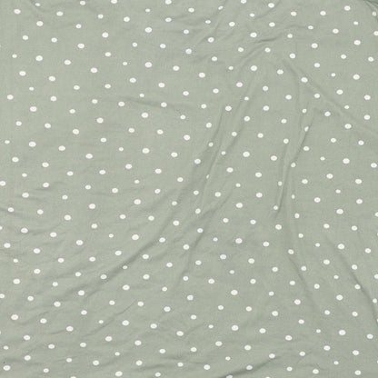 Primark Womens Green Polka Dot Polyester Basic T-Shirt Size 4 Round Neck - Loungewear