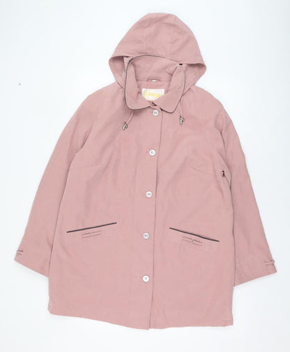 Womens UK Size 14 River Oak Pink Overcoat